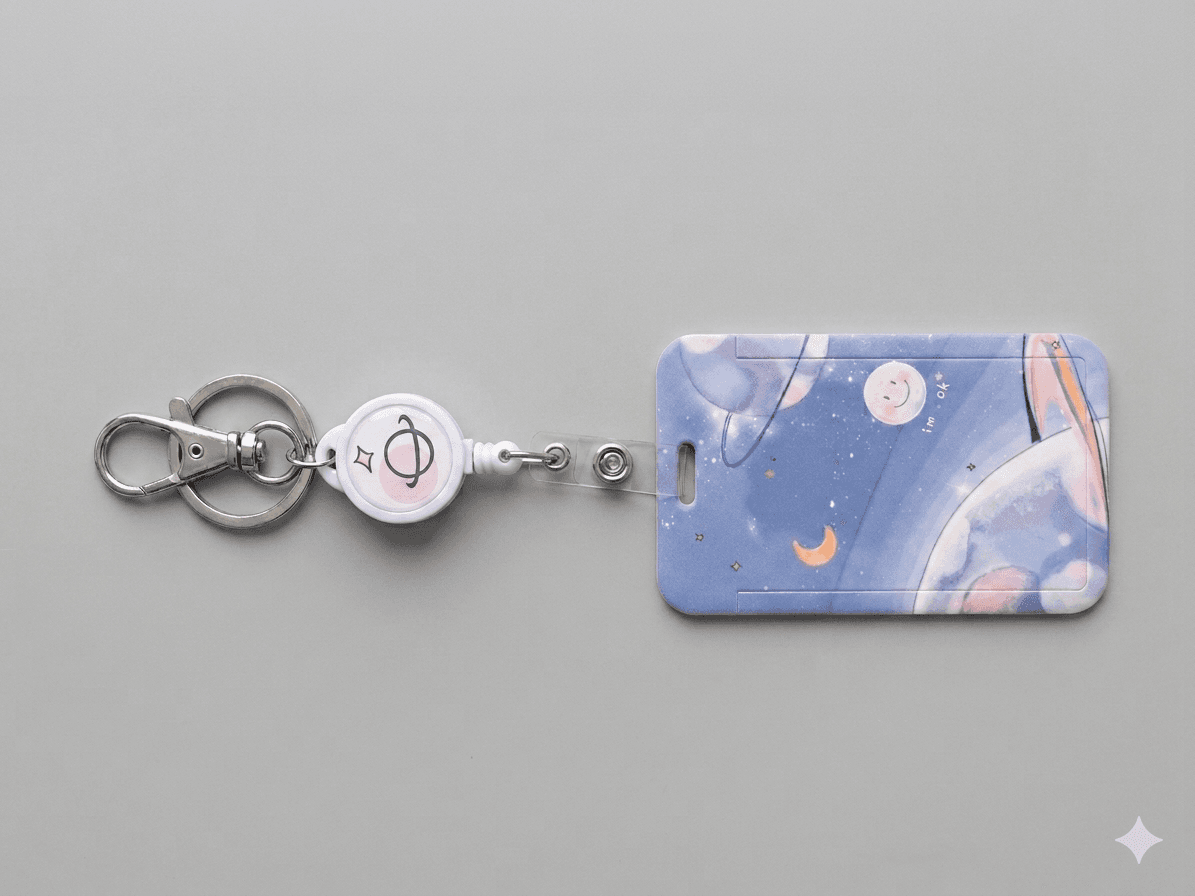 Porte-carte rétractable lapin